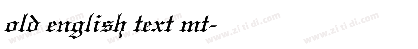 old english text mt字体转换